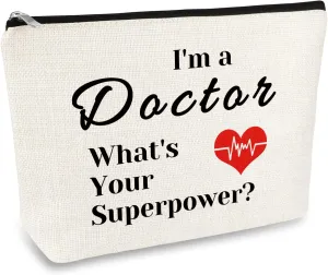 Doctor Gifts for Women Makeup Cosmetic Bag Doctor Appreciation Gifts Retirement Gifts for Doctor Christmas Birthday Gifts Medical Doctor Graduation Gift Thank You Gifts for Doctor Travel Pouch