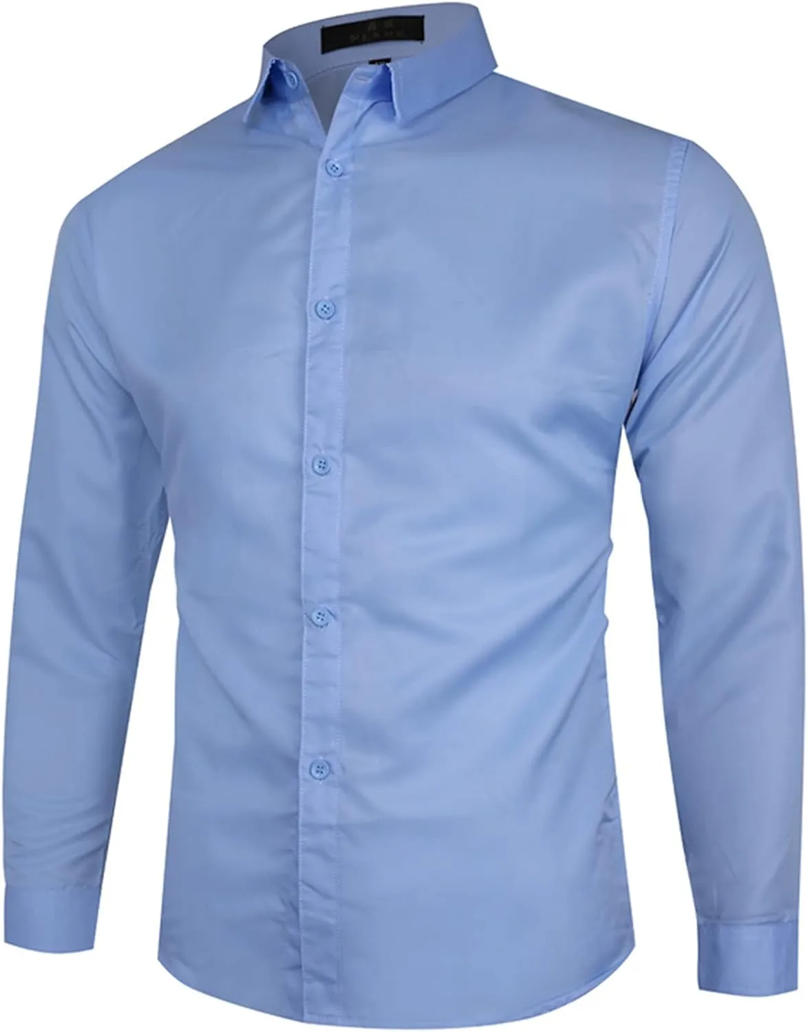 Dress Shirts for Mens Long Sleeve Regular Fit Casual Blouse Wrinkle-Free Button Down Business Shirt Formal Work Tops