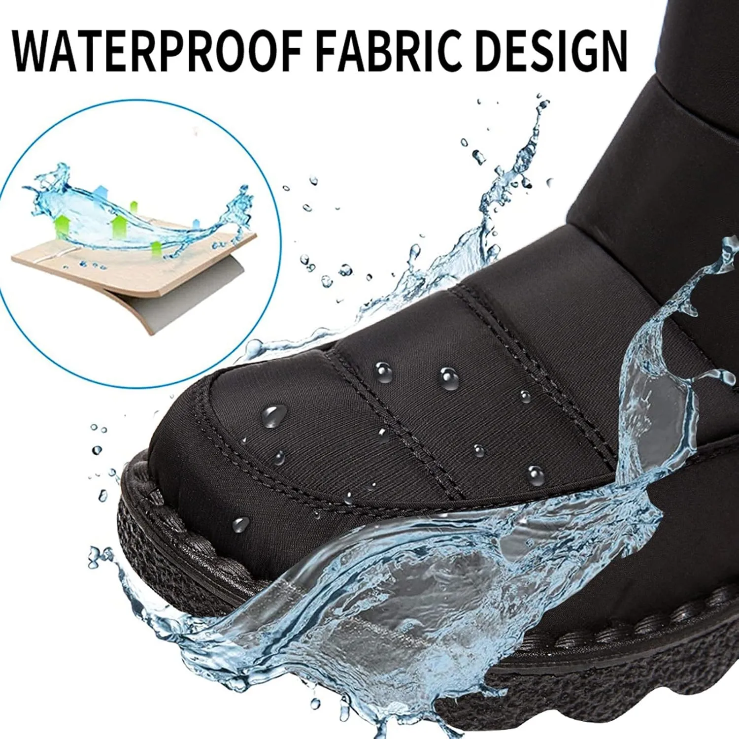 Extra Wide Calf Snow Boots for Women Women Snow Boots Wide Width Extra Wide Calf Winter Boots for Women Plus Size Outdoor Waterproof Rubber Boots for Women Womens Winter Boots Non Slip Zipper Size 10