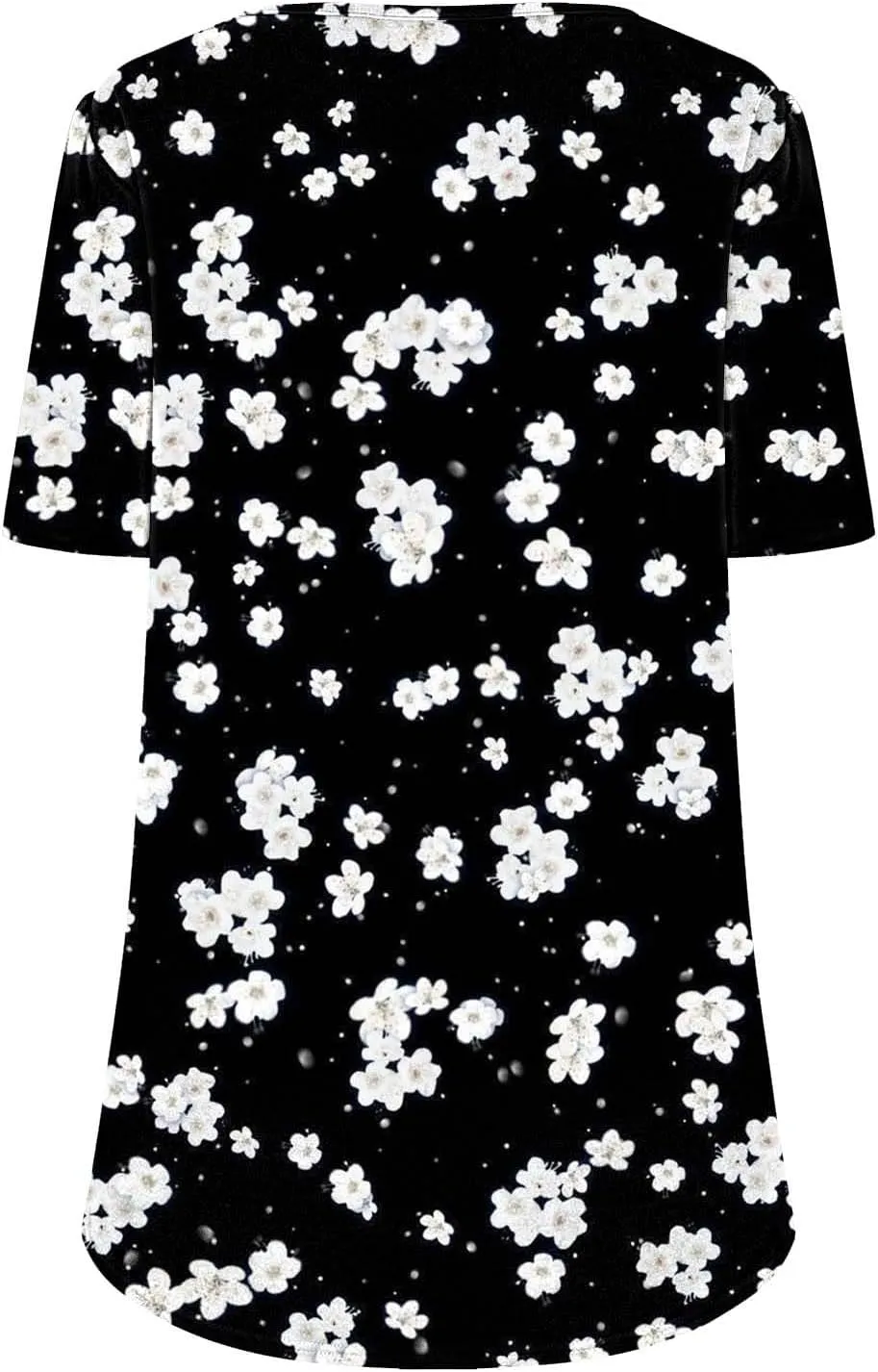 Floral Tops for Women Short Sleeve Crew Neck Casual Tops Trendy Boho Blouses Tshirt Loose Fit Tunic Hawaiian Shirts