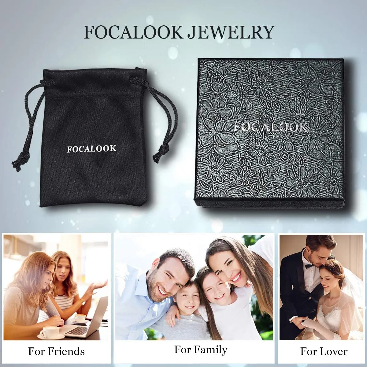 FOCALOOK Lariat Y-Necklaces | Long Necklaces for Women | Long Black Necklaces | Gold Necklaces for Women | Drop Heart Necklaces for Women | Front Adjustable Long Chain Necklace