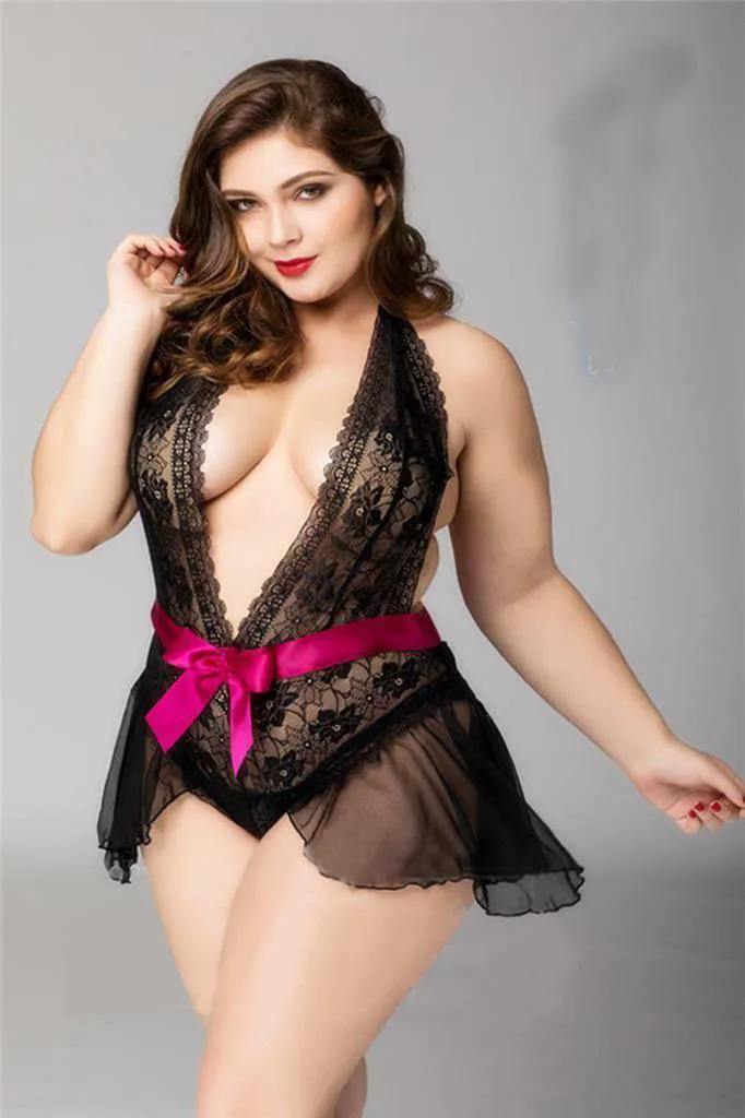 French Daina Seductive Black Plus Size lingerie