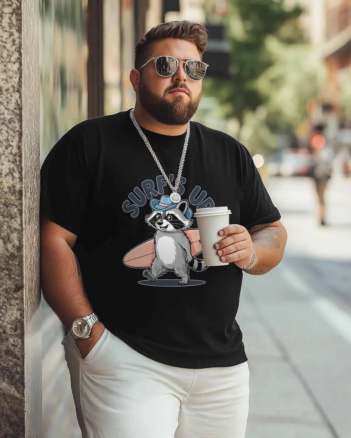 Funny Cute Cat Crew Neck Men's T-Shirts,Short Sleeve Shirts for Women Men,Animasl Graphic Workout Tee Tops Undershirt S-3XL