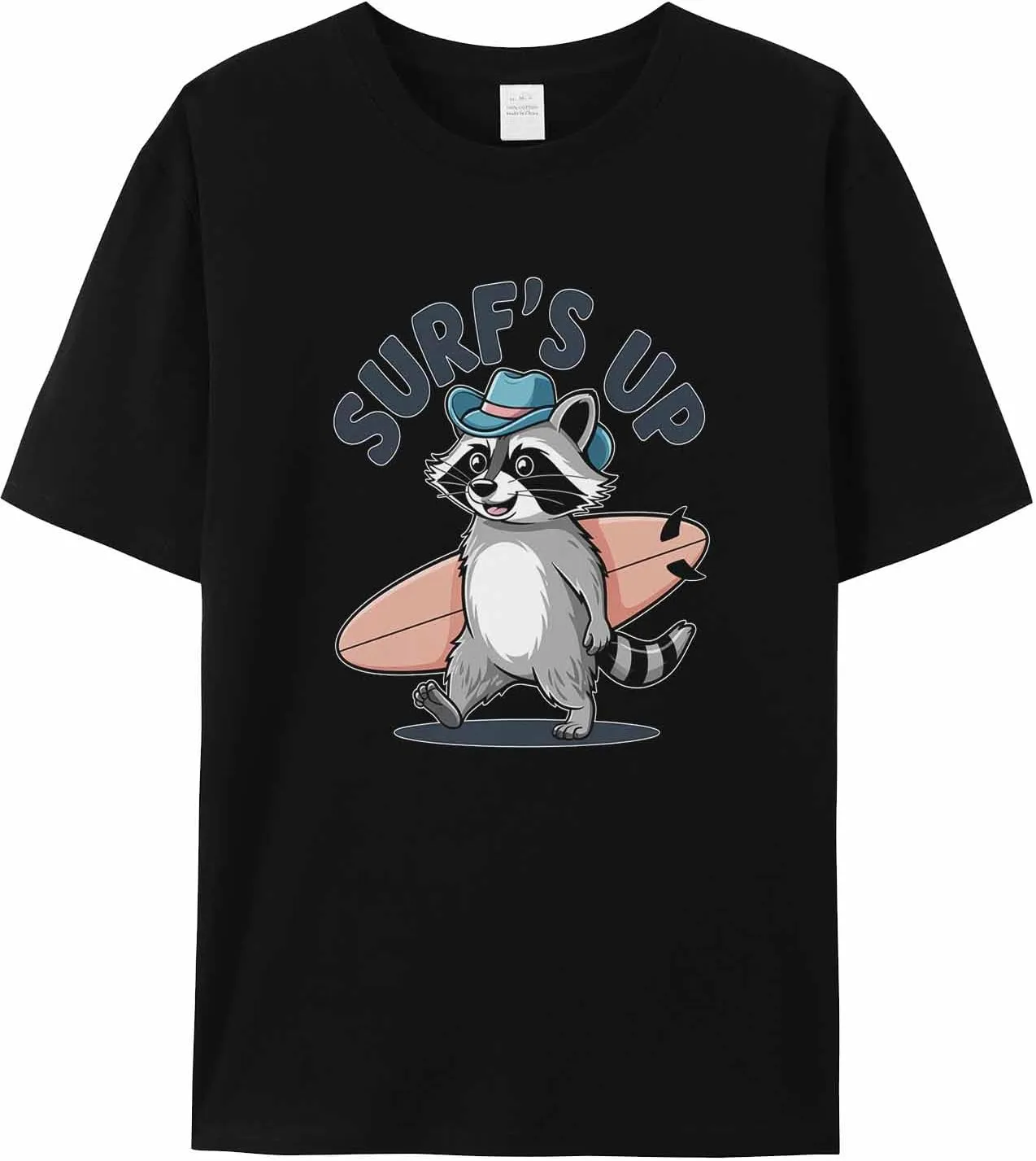 Funny Cute Cat Crew Neck Men's T-Shirts,Short Sleeve Shirts for Women Men,Animasl Graphic Workout Tee Tops Undershirt S-3XL