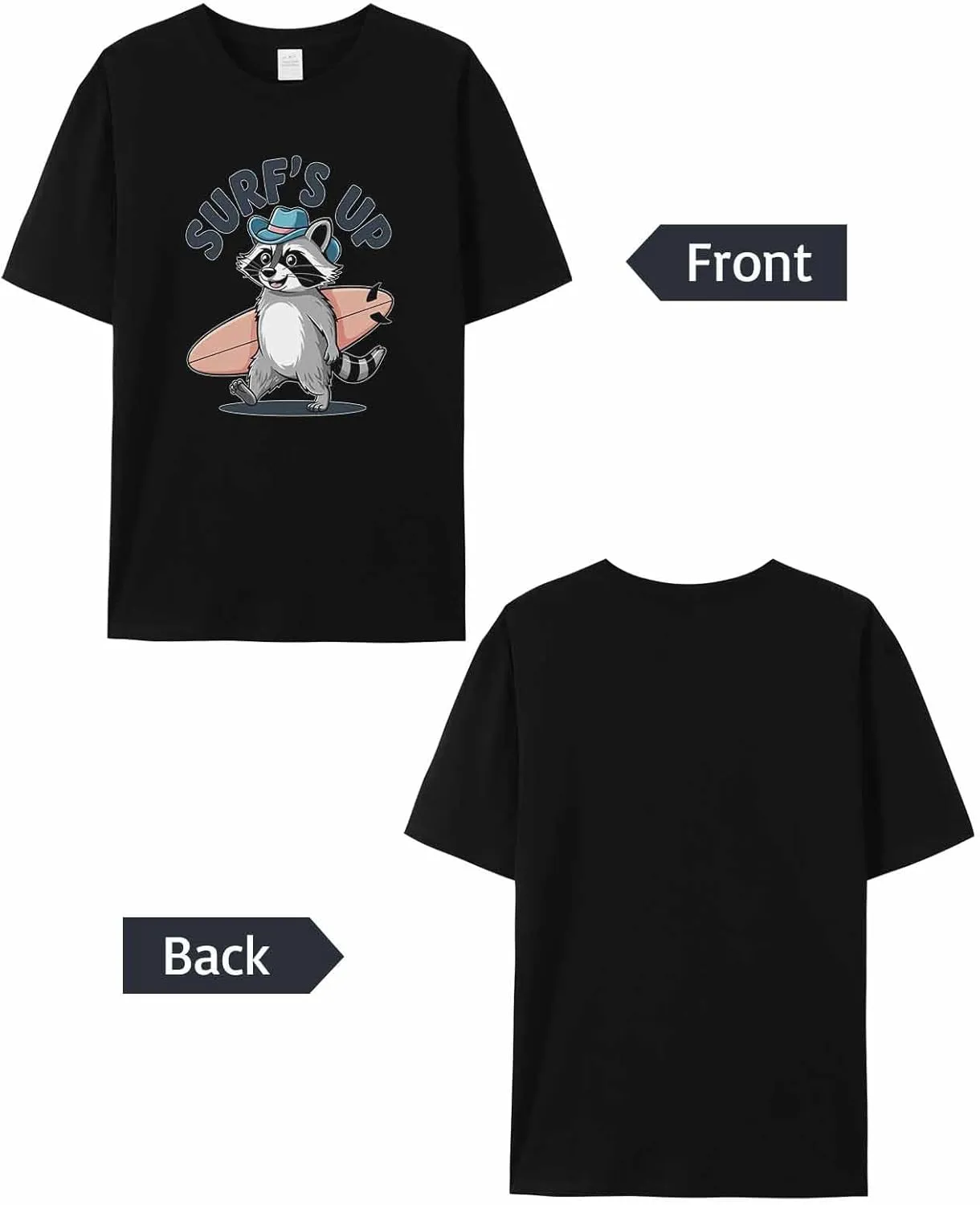 Funny Cute Cat Crew Neck Men's T-Shirts,Short Sleeve Shirts for Women Men,Animasl Graphic Workout Tee Tops Undershirt S-3XL
