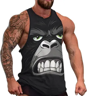 Funny Mens Tank Top Muscle Sleeveless Shirts Fitted Casual Comfy Breathable Summer Athletic Tank Oversized
