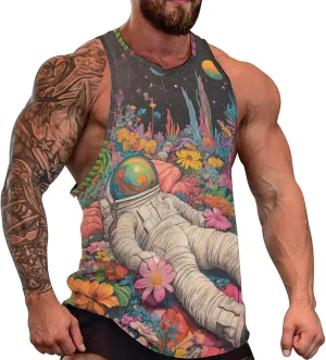 Funny Mens Tank Top Muscle Sleeveless Shirts Fitted Casual Comfy Breathable Summer Athletic Tank Oversized