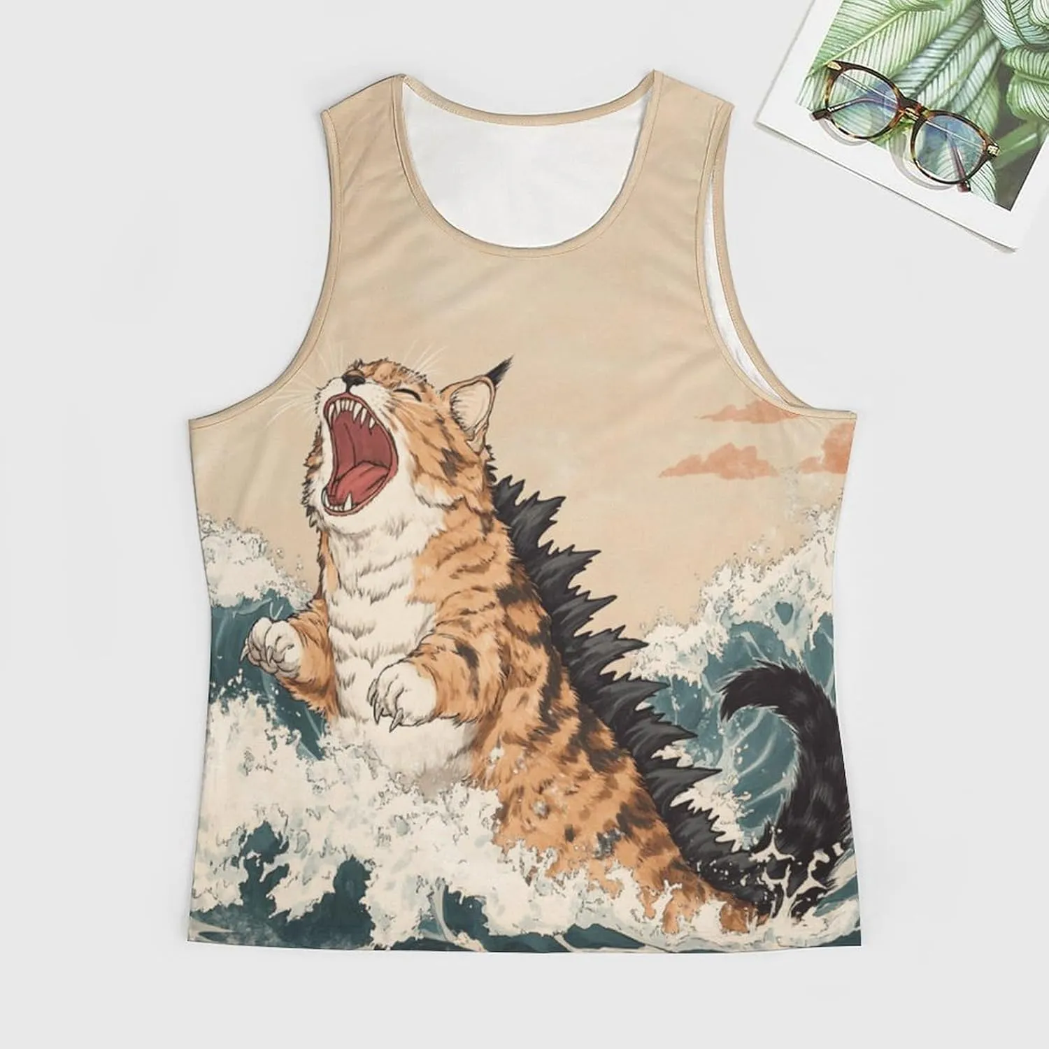 Funny Mens Tank Top Muscle Sleeveless Shirts Fitted Casual Comfy Breathable Summer Athletic Tank Oversized
