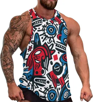 Funny Mens Tank Top Muscle Sleeveless Shirts Fitted Casual Comfy Breathable Summer Athletic Tank Oversized