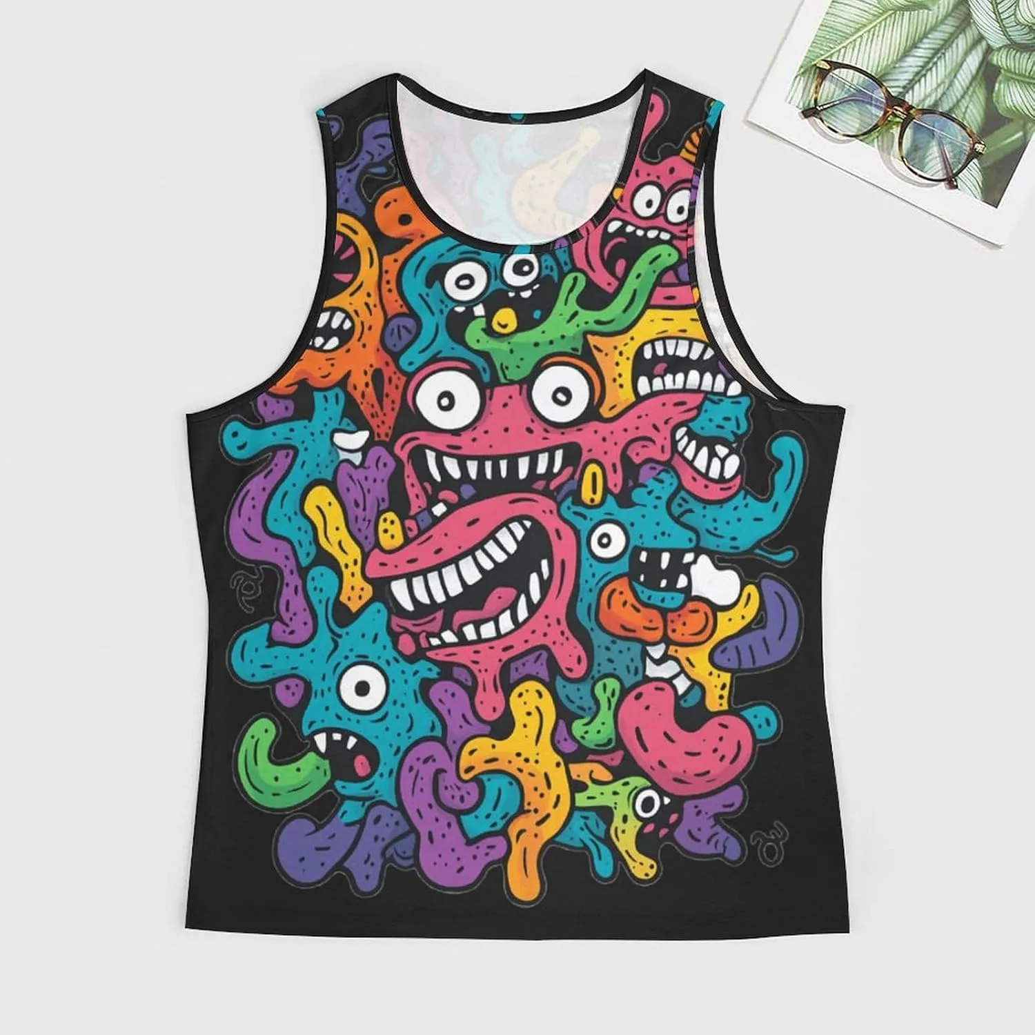 Funny Mens Tank Top Muscle Sleeveless Shirts Fitted Casual Comfy Breathable Summer Athletic Tank Oversized