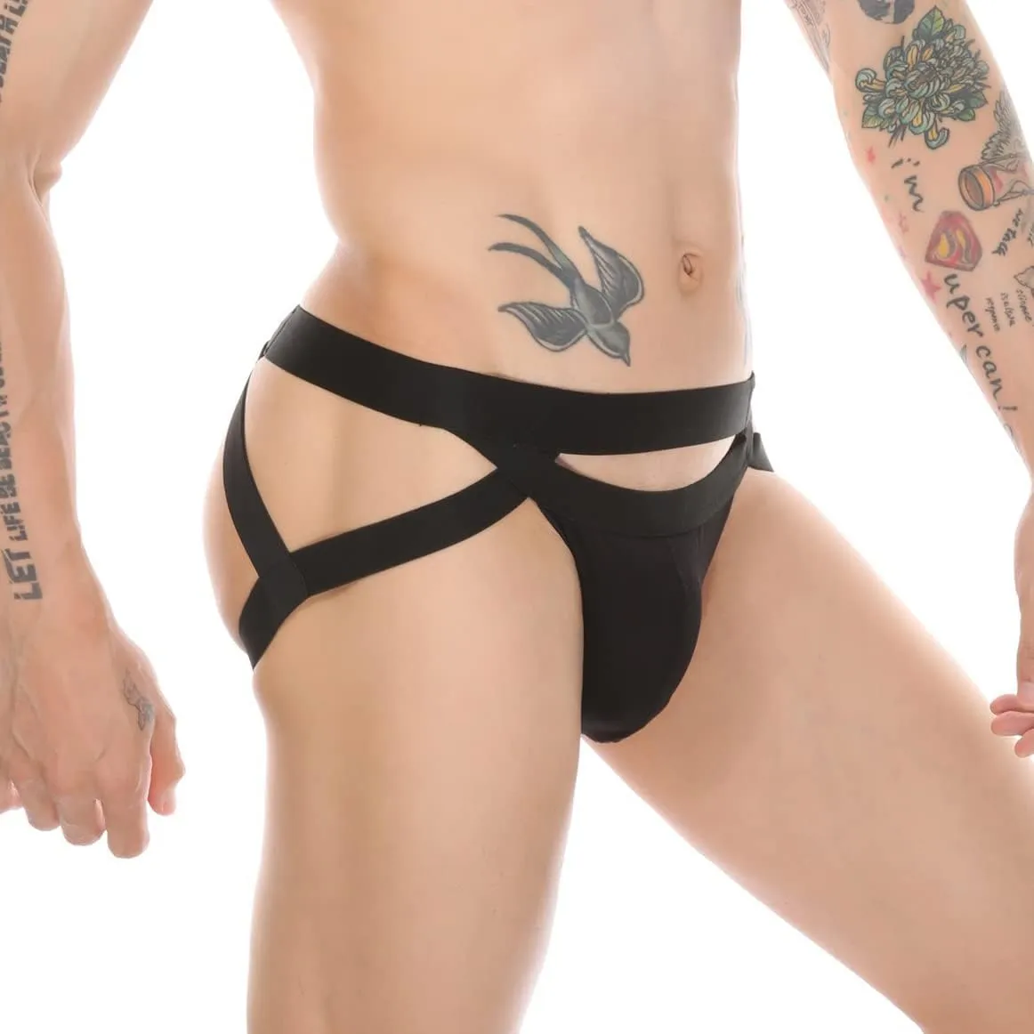 FYMNSI Mens Sexy Bandage G-String Bulge Pouch Briefs Thong T-Back Strap Bikini Underwear Sleepwear Lingerie Underpants