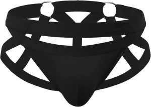 FYMNSI Mens Sexy Bandage G-String Bulge Pouch Briefs Thong T-Back Strap Bikini Underwear Sleepwear Lingerie Underpants