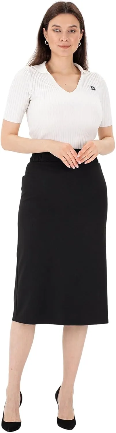 G-Line Pencil Skirt for Women, Regular to Plus Size (8-26) Midi Skirts, Office Skirts for Women for Work, Business Skirts