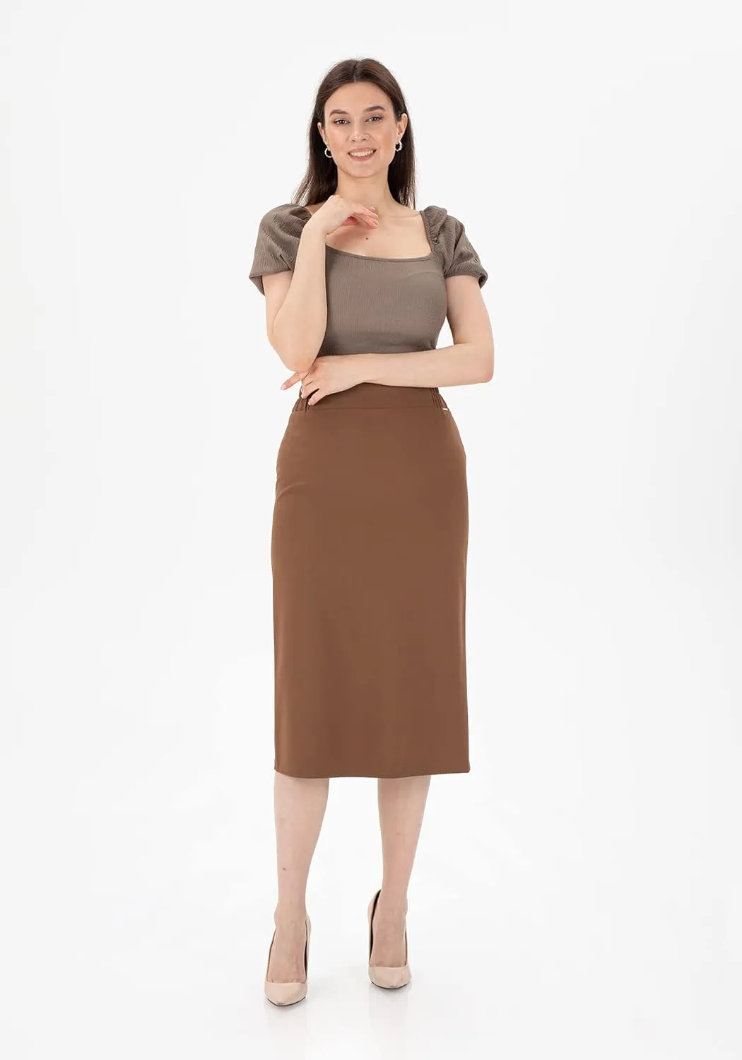 G-Line Pencil Skirt for Women, Regular to Plus Size (8-26) Midi Skirts, Office Skirts for Women for Work, Business Skirts