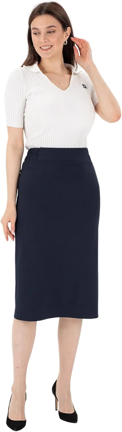 G-Line Pencil Skirt for Women, Regular to Plus Size (8-26) Midi Skirts, Office Skirts for Women for Work, Business Skirts