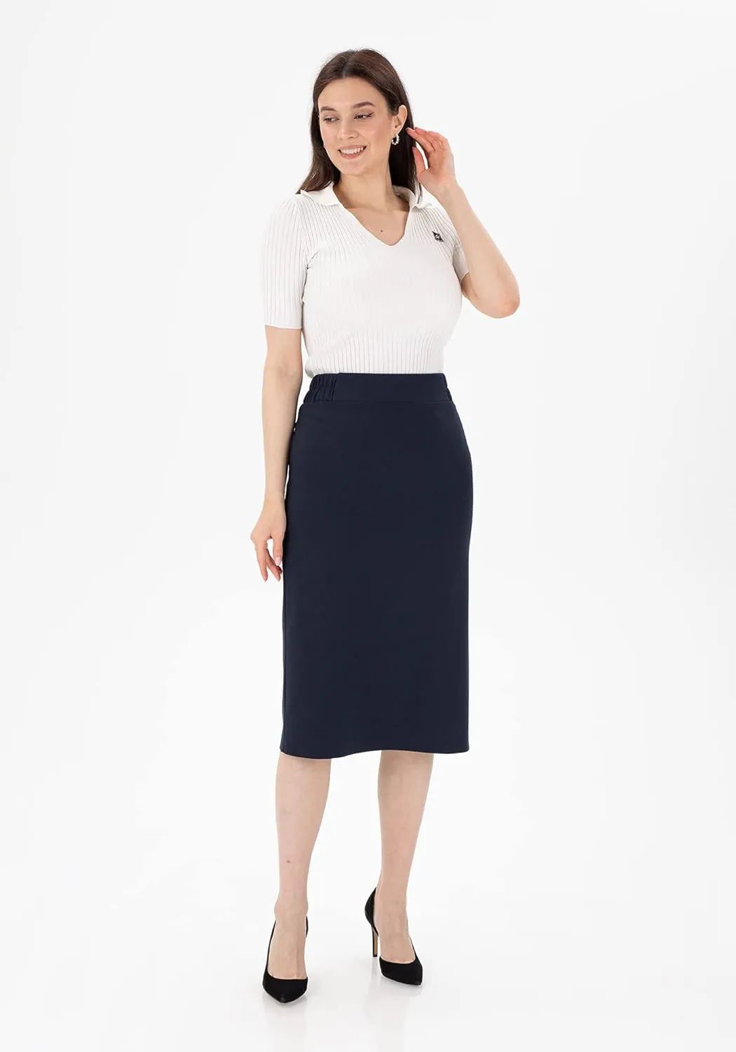G-Line Pencil Skirt for Women, Regular to Plus Size (8-26) Midi Skirts, Office Skirts for Women for Work, Business Skirts
