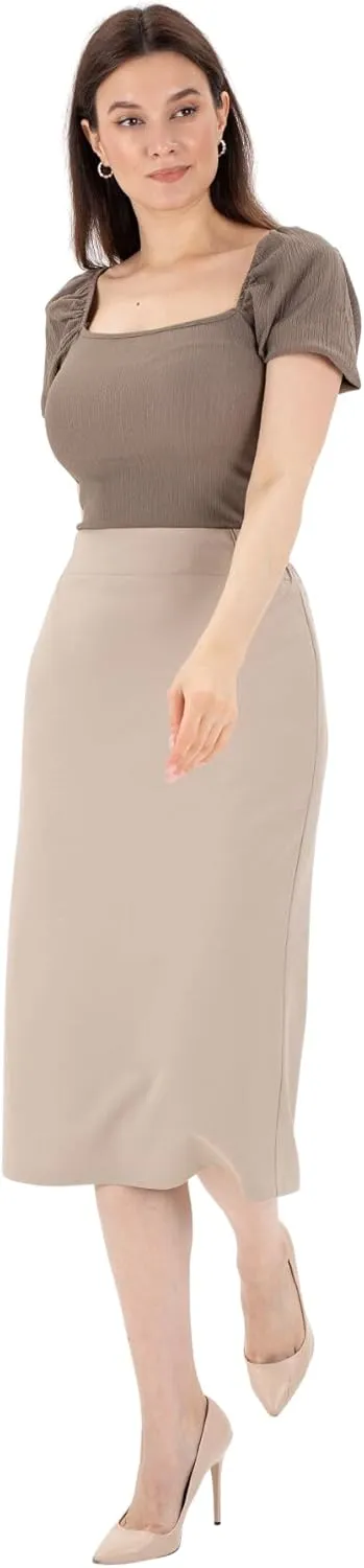 G-Line Pencil Skirt for Women, Regular to Plus Size (8-26) Midi Skirts, Office Skirts for Women for Work, Business Skirts