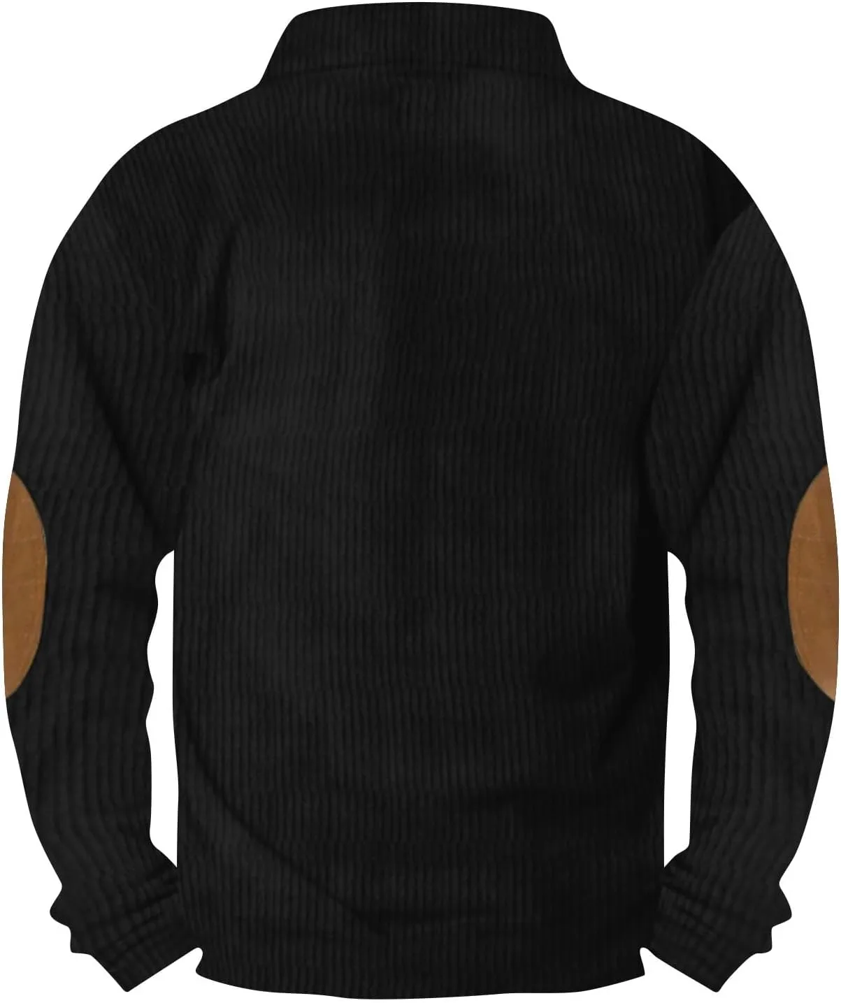 GOFULY Quilted Sweatshirts For Men Corduroy Henley Button Jacket Lightweight Lapel Collar Pullover Long Sleeve Baggy Sweater