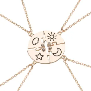 Gold and Silver Matching Necklaces for Women Best Friend Birthday Gifts for Sister Long Distance Friendship Gifts Necklaces
