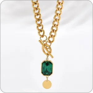 Gold Chunky Necklaces for Women 18K Gold Plated Chain Clasp Toggle Necklaces Dainty Herringbone Snake Chain Paperclip Cuban Choker Necklaces Jewelry Gifts