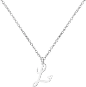 Gold Heart Initial Necklaces for Women, Minimalist Initial Heart Necklaces for Her, Dainty Alphabet Letter Pendant Necklaces Gift Jewelry