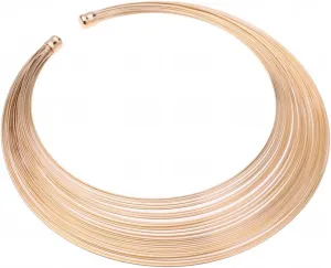 Gold Silver Shiny Multi-layer Metal Wire Collar Necklace Women Jewelry Set