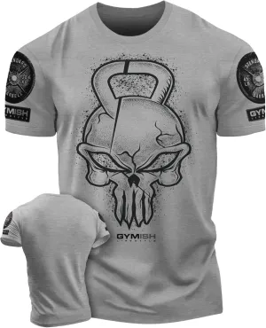 Gym Reaper Skull Graphic Shirt Men's Funny Gym Workout Motivation Tee