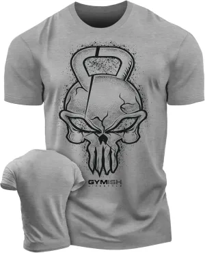 Gym Reaper Skull Graphic Shirt Men's Funny Gym Workout Motivation Tee