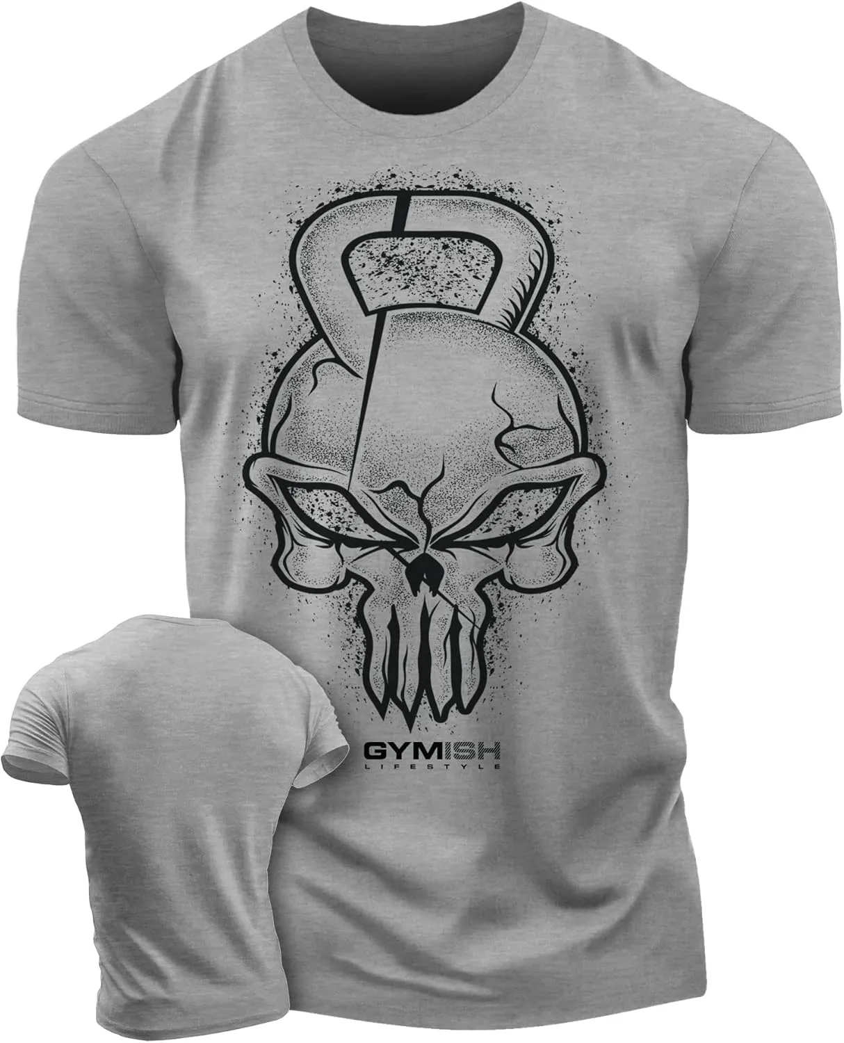 Gym Reaper Skull Graphic Shirt Men's Funny Gym Workout Motivation Tee
