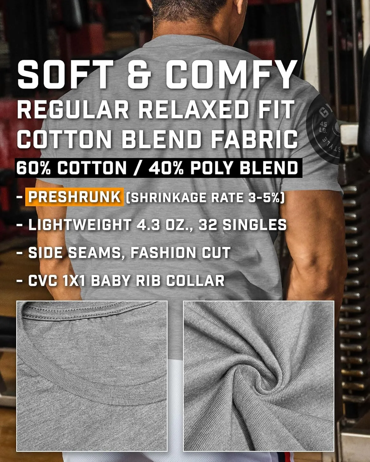 Gymish Lifestyle Power Up Mens Bodybuilding T-Shirts Graphic Tees Short Sleeve Workout Shirt
