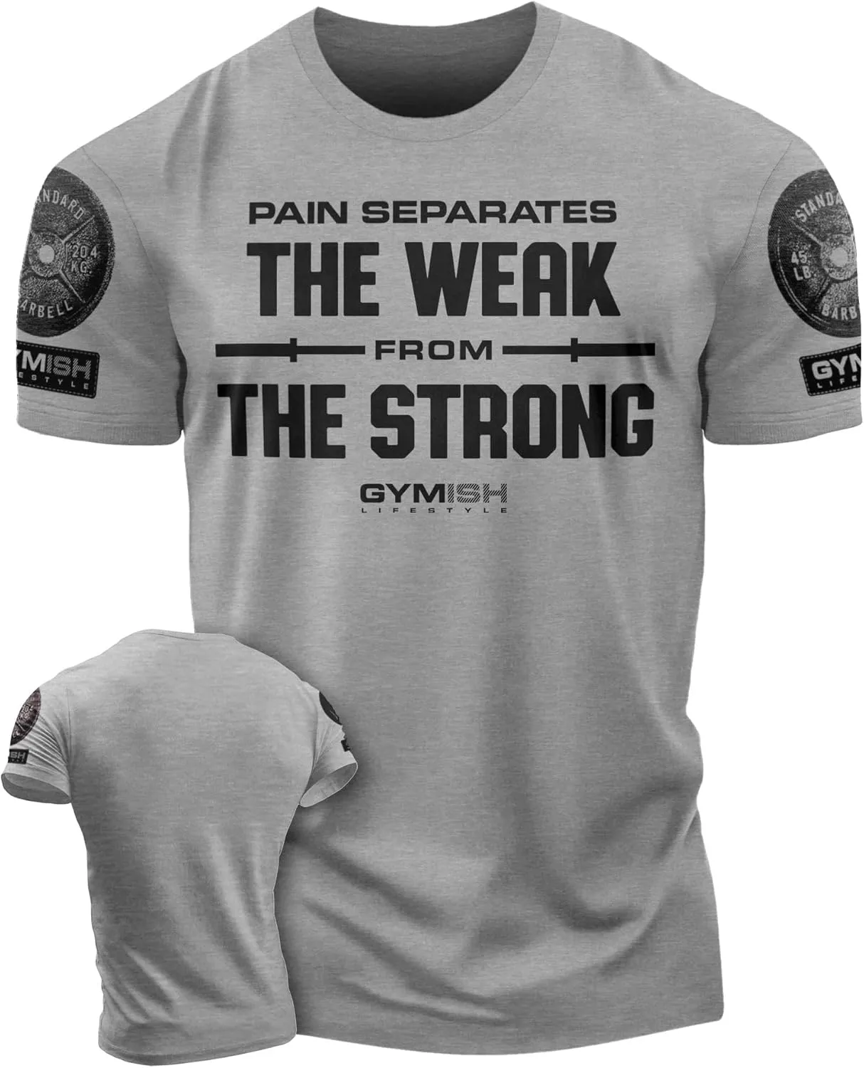 Gymish Lifestyle Weak to Strong Mens Bodybuilding T-Shirts Graphic Tees Short Sleeve Workout Shirt
