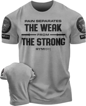 Gymish Lifestyle Weak to Strong Mens Bodybuilding T-Shirts Graphic Tees Short Sleeve Workout Shirt