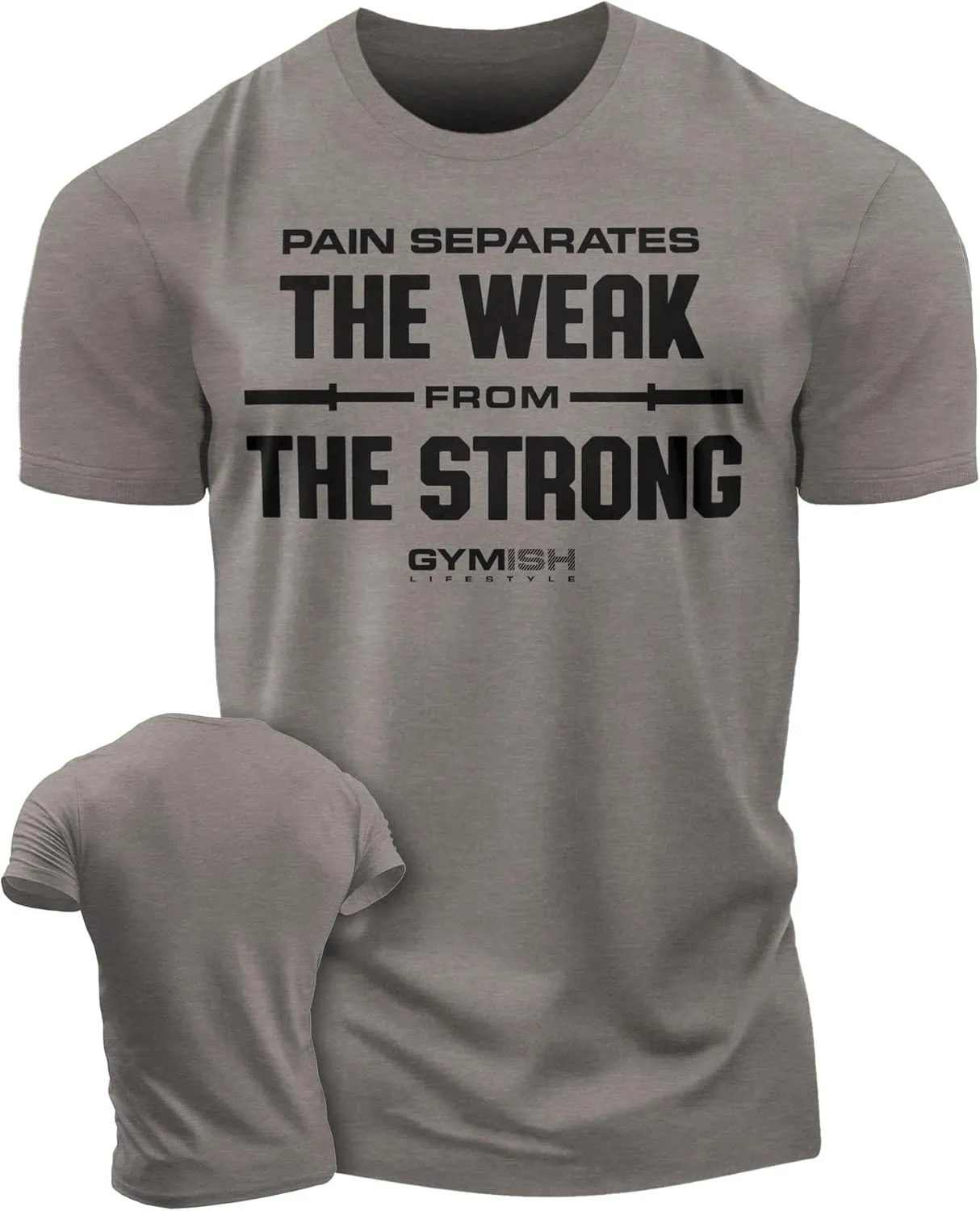 Gymish Lifestyle Weak to Strong Mens Bodybuilding T-Shirts Graphic Tees Short Sleeve Workout Shirt