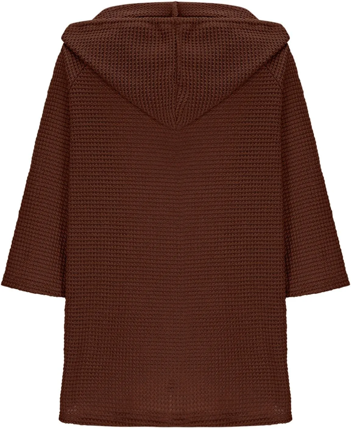 Henley Shirts for Women 3/4 Length Sleeve Button Summer Waffle Hoodies Pullover Cute Vneck Tops Elbow Sleeve Shirts