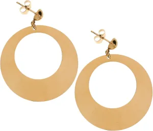 Homoyoyo Elegant Round Dangle Earrings for Women Retro Inspired Stainless Steel Drop Jewelry Minimalist Design Floral Enthusiasts
