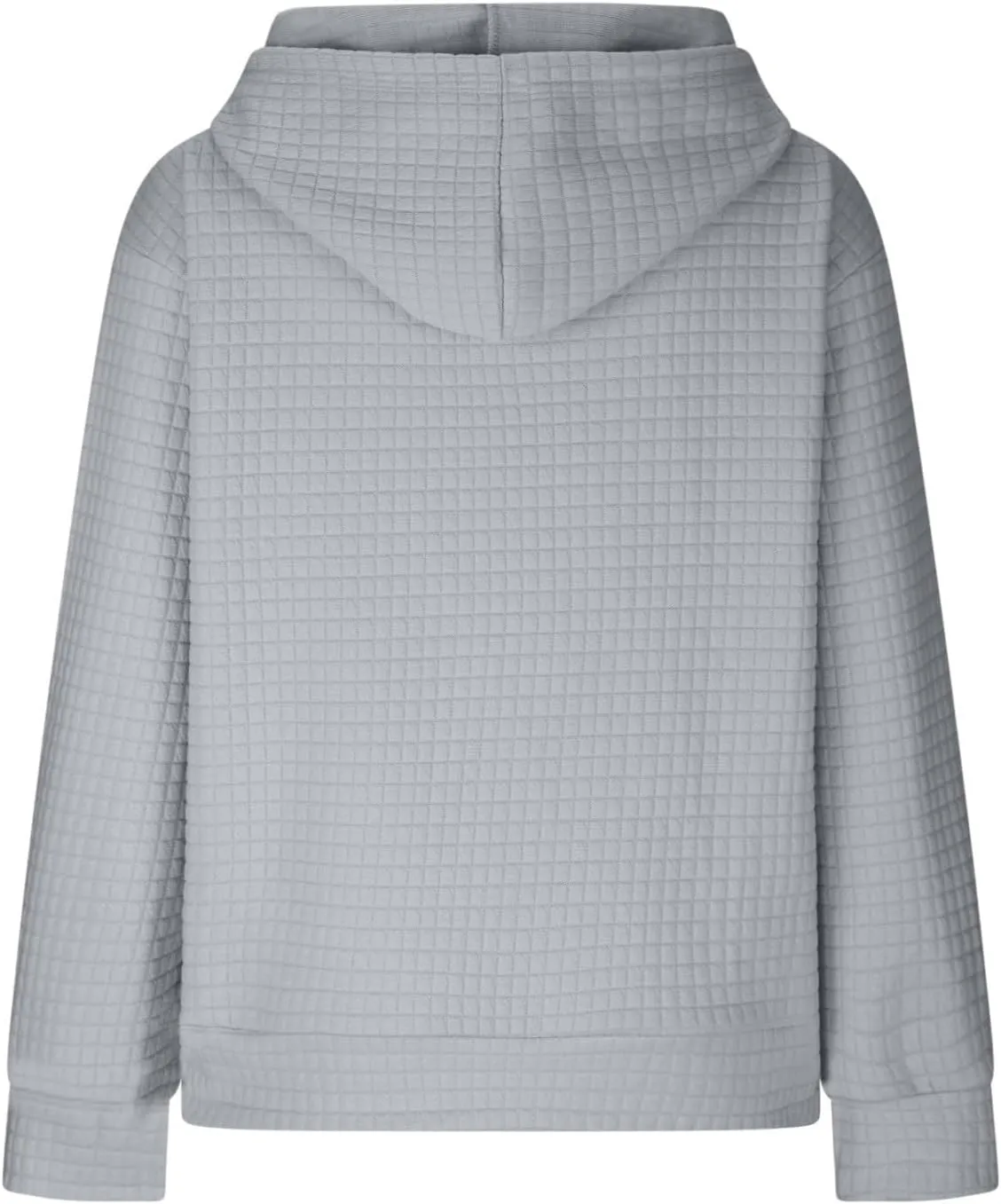 Hoodies for Women Trendy Waffle Knit Drawstring Pullover Sweatshirts Casual Loose Fit Cute Hoodie Comfy Fall Sweater