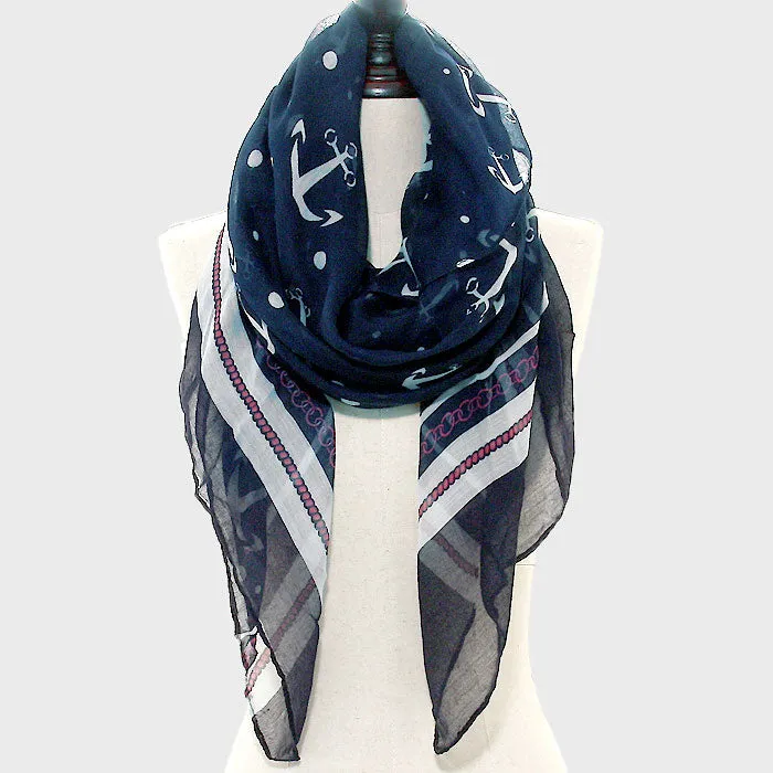 iLLASPARKZ Anchor Pattern Spring Scarf