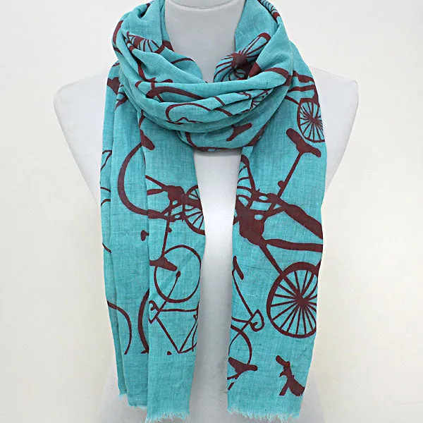 iLLASPARKZ Bicycle Print Cotton Spring Scarf