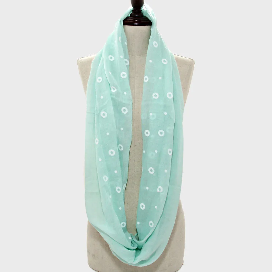 iLLASPARKZ Circle Dot Pattern Infinity Spring Scarf