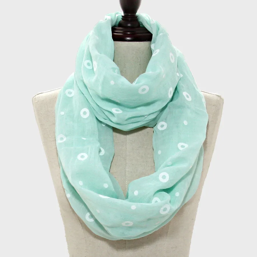 iLLASPARKZ Circle Dot Pattern Infinity Spring Scarf