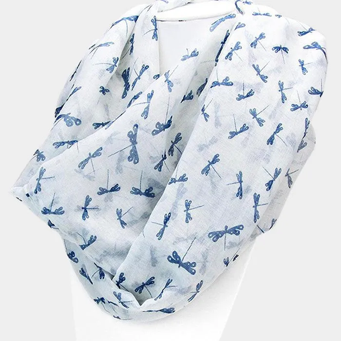 iLLASPARKZ Dragonfly Polyester Infinity Spring Scarf
