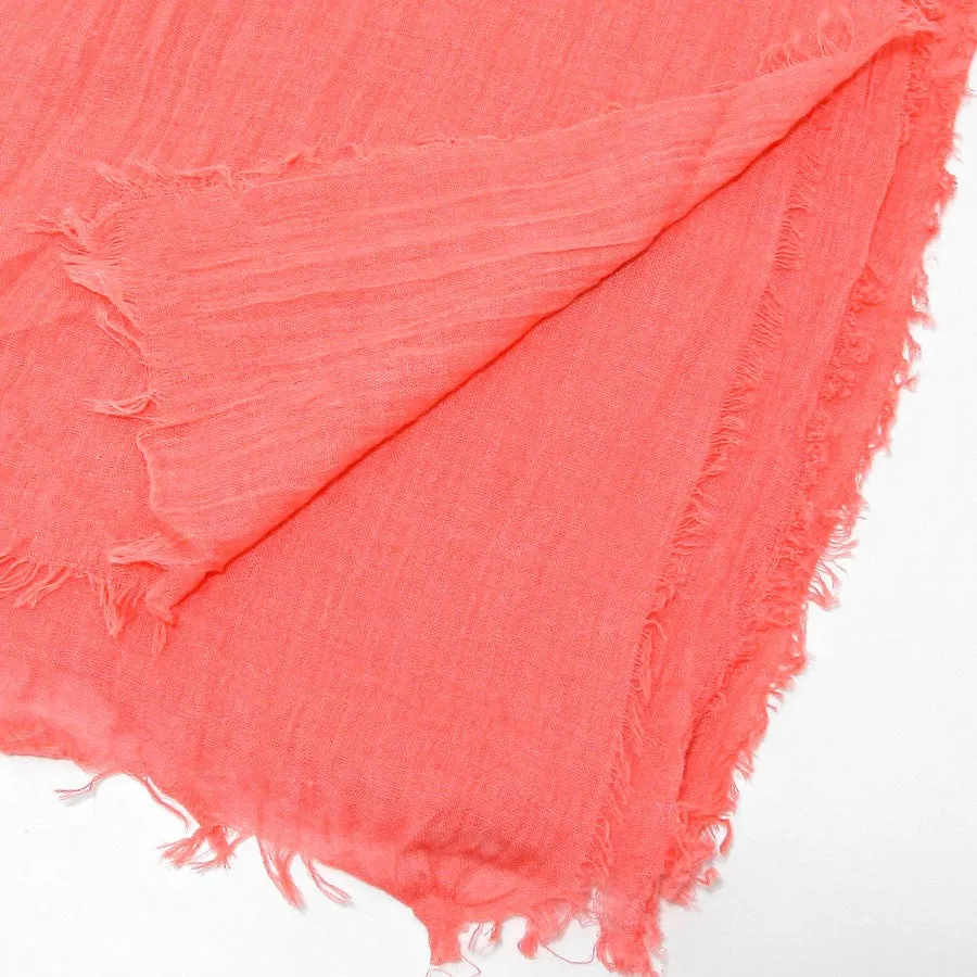iLLASPARKZ Frayed Trim Pleated Spring Scarf