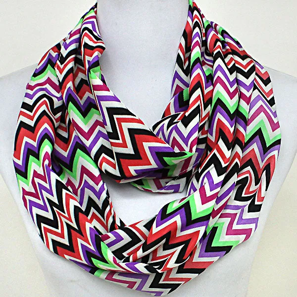 iLLASPARKZ Funky Chevron Polyester Infinity Spring Scarf