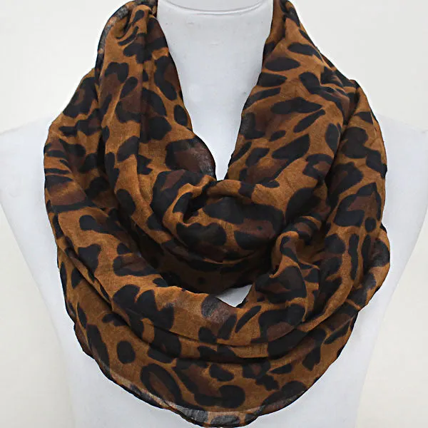 iLLASPARKZ Leopard Polyester Infinity Spring Scarf