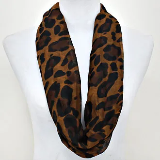 iLLASPARKZ Leopard Polyester Infinity Spring Scarf