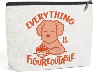 Inspirational Gifts for Women Motivational Encouragement Gifts Dog Makeup Bag, Cosmetic Bag Travel Skincare Bag Thank You Birthday Gifts for Coworkers Friends Girls Teacher Sister Bestie Manager Boss