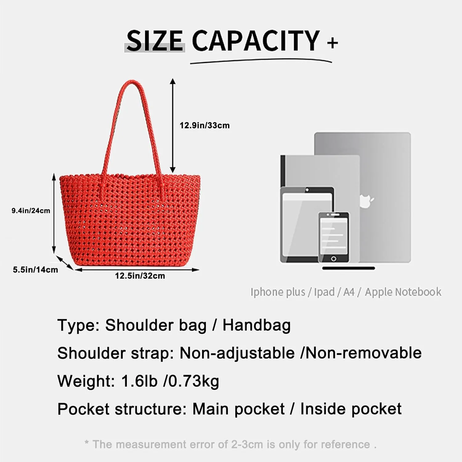 JINMANXUE Woven Tote Bag For Women,Travel Shoulder Bag, Large Hollow Beach Soft Satin Handbags Hand-woven Satchel Clutch