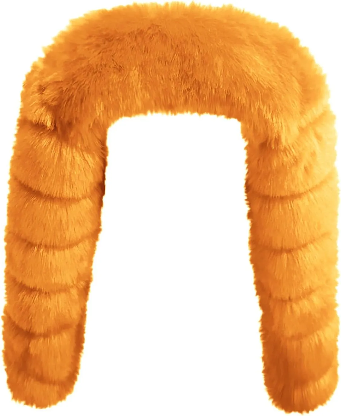 JOAU Women's Luxury Faux Fur Shawl Fashion Long Sleeve Wrap Crop Poncho for Evening Dresses Cape Winter Short Coat Jackets