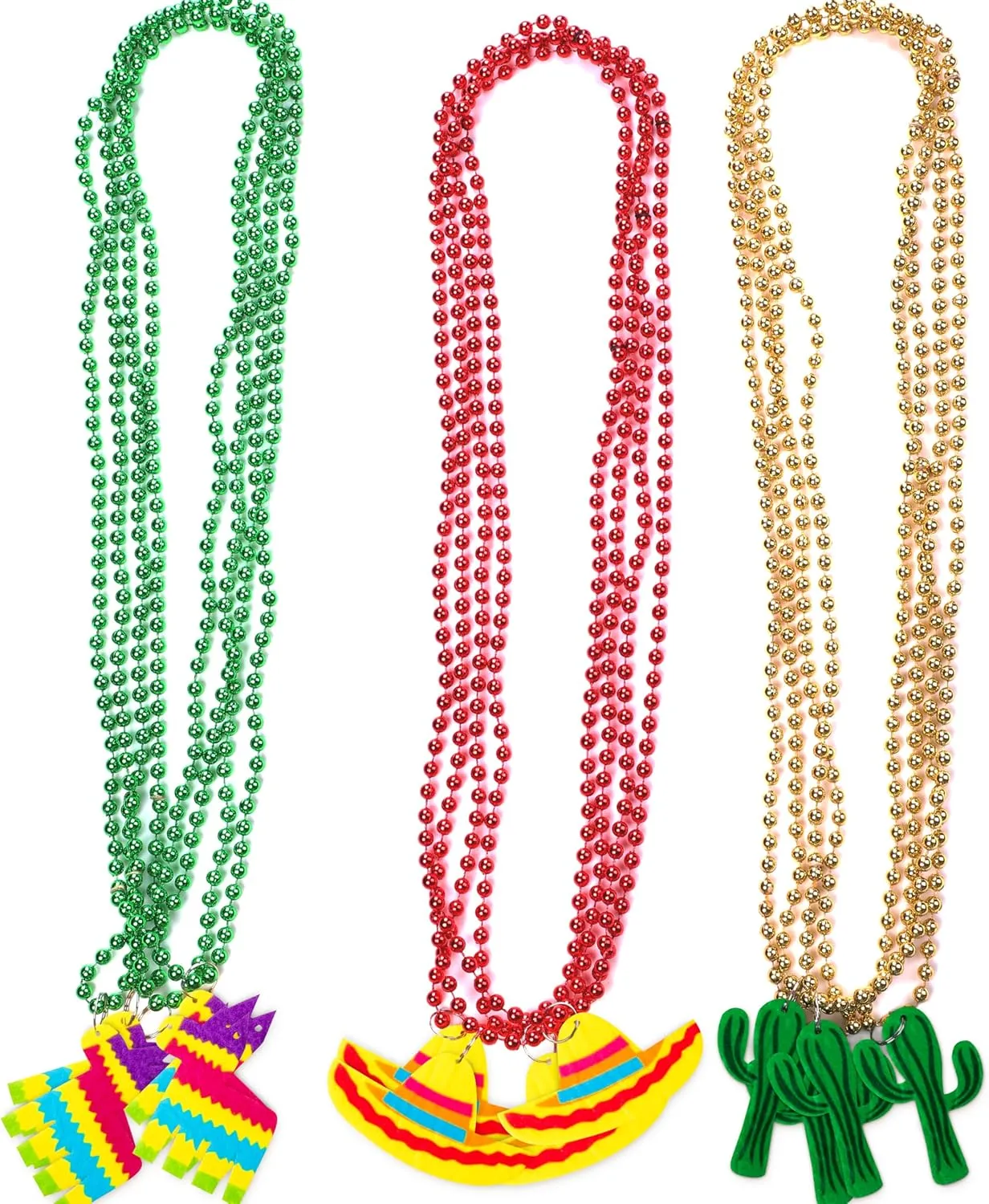 jollylife Cinco de Mayo Fiesta Necklaces Beads Mexican Party Favors