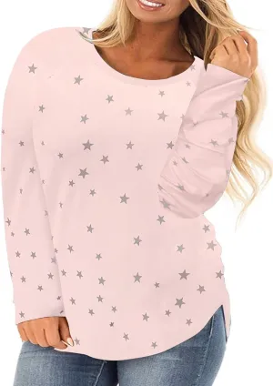 Kancystore Womens Plus Size Tops Color Block Raglan Long Sleeve Shirts Casual Fall Crewneck Sweatshirts